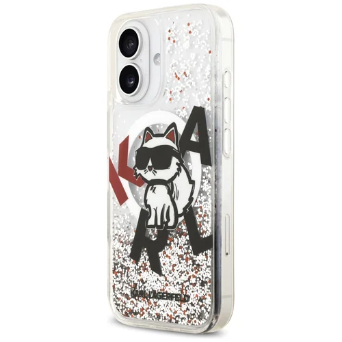 Karl Lagerfeld Liquid Glitter Choupette MagSafe dėklas iPhone 17, skaidrus image 2