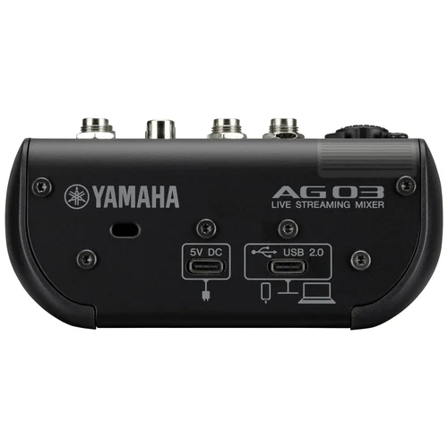 Yamaha AG03 MK2 3 kanalų USB mikšeris, juodas image 2