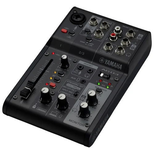 Yamaha AG03 MK2 3 kanalų USB mikšeris, juodas image 3