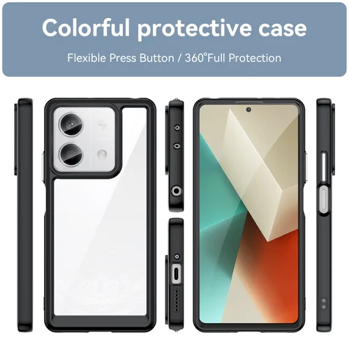 Xiaomi Redmi Note 13 Pro+ hibridinis dėklas, juodas image 2