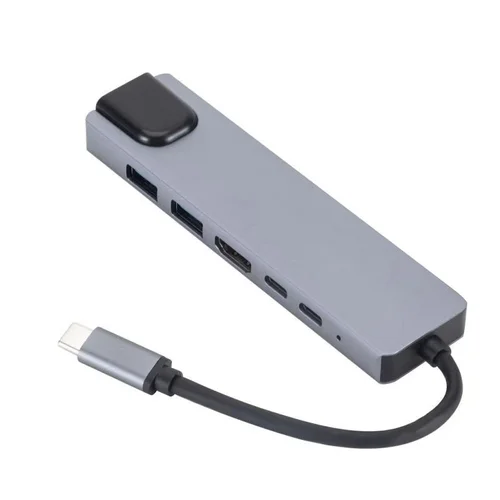 Gembird A-CM-COMBO5-06 6-in-1 USB Type-C adapteris image 2