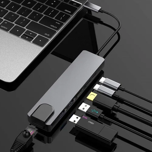 Gembird A-CM-COMBO5-06 6-in-1 USB Type-C adapteris image 3