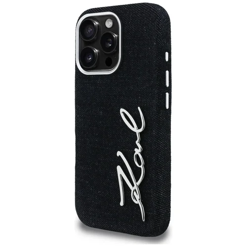 Karl Lagerfeld FW Jeans Signature Logo dėklas iPhone 16 Pro Max, juodas image 2