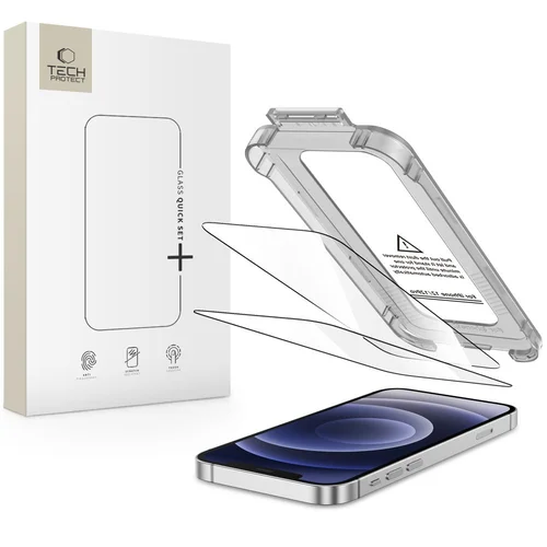 Tech-Protect Quick Set+ 2 vnt. juodas stiklas iPhone 12/12 Pro image 1