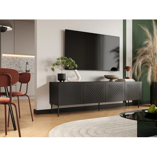 SIENA RTV spintelė 200 × 40 × 60 cm, juoda image 3