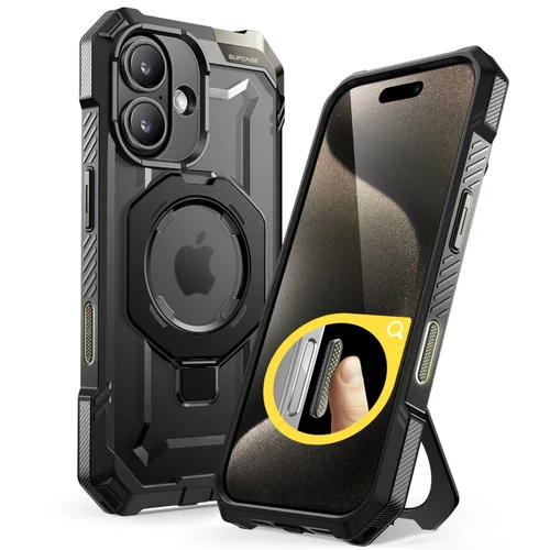 Supcase UB Grip Mag dėklas iPhone 16, juodas image 1