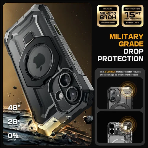 Supcase UB Grip Mag dėklas iPhone 16, juodas image 3