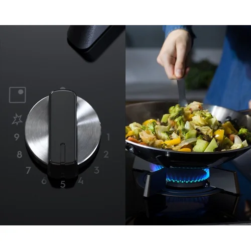ELECTROLUX KDI641723K indukcinė-dujinė viryklė 60 cm, juoda image 2