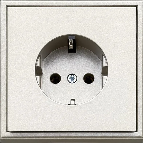 Kištukinis lizdas LIREGUS MODERN, su įžeminimu, šampano spalva image 2