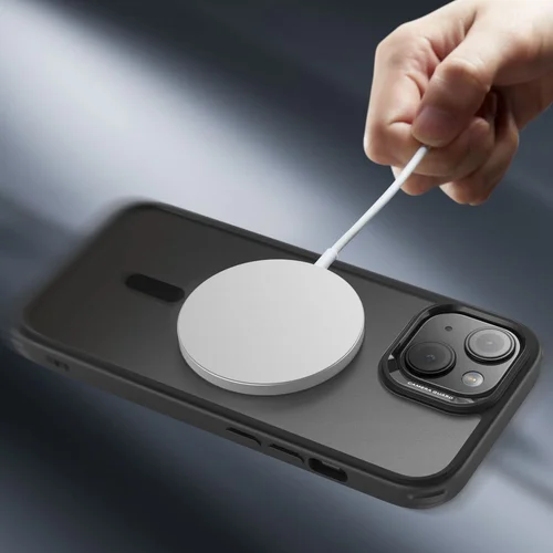 ESR Classic Hybrid HaloLock dėklas iPhone 15, matinė juoda image 2