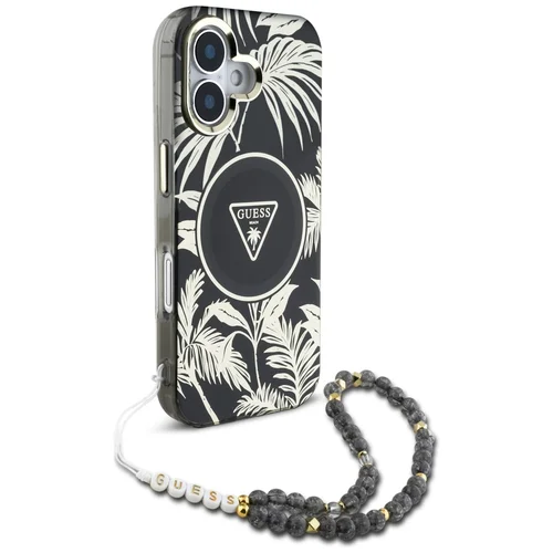 Guess Palmės Triangular MagSafe dėklas iPhone 16, juodas image 3