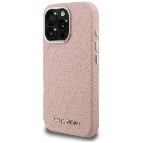 Karl Lagerfeld FW Stamped Karl MagSafe dėklas iPhone 16 Pro Max, rožinis image 2