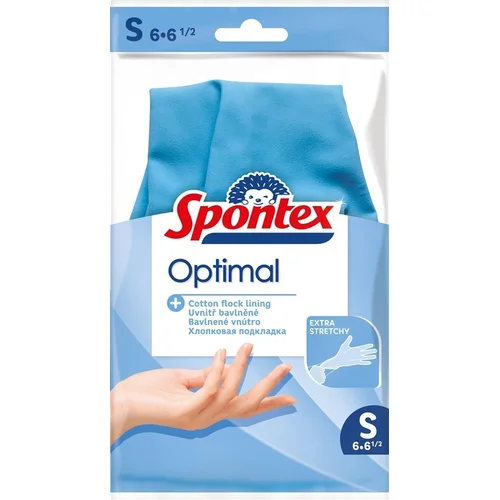 Spontex Optimal Latekso pirštinės, S, Mėlyna image 1