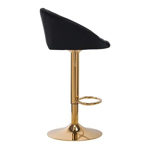 Activeshop STILISIMUS VELVET baro kėdė, juoda ir auksinė image 2