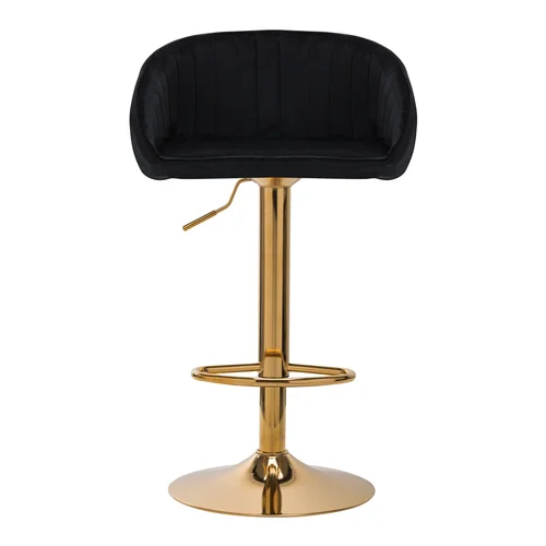 Activeshop STILISIMUS VELVET baro kėdė, juoda ir auksinė image 3