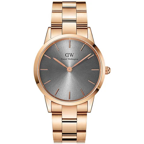 Daniel Wellington Iconic Link Grey DW00100332 vyriškas laikrodis image 1