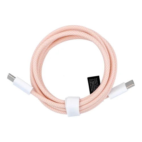 C263 USB-C–USB-C kabelis, 1,5 m, rožinis image 1