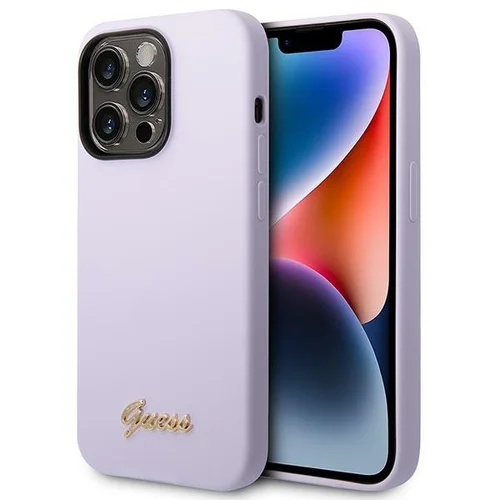 Guess GUHCP14LSLSMU silikoninis dėklas, iPhone 14 Pro, purpurinis image 1