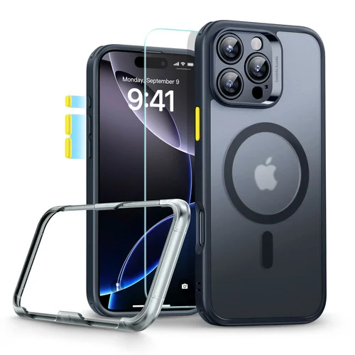 ESR Classic Pro Set HaloLock MagSafe dėklas iPhone 16 Pro, juodas image 1