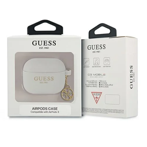 Guess GUA3LSC4EG pilkas silikoninis dėklas AirPods 3 image 3