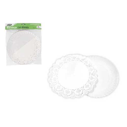 ALGON Vienkartinis padėklas maistui, 25 cm, 2vnt, balta image 2