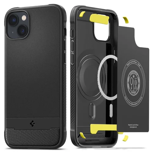 Spigen Rugged Armor Mag dėklas iPhone 14, juodas image 1