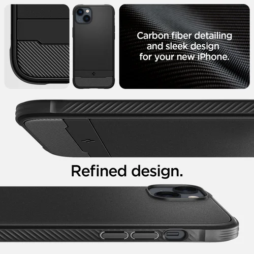 Spigen Rugged Armor Mag dėklas iPhone 14, juodas image 3