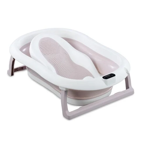 BATH&CARE Pink sulankstoma kūdikio vonelė su termometru image 1