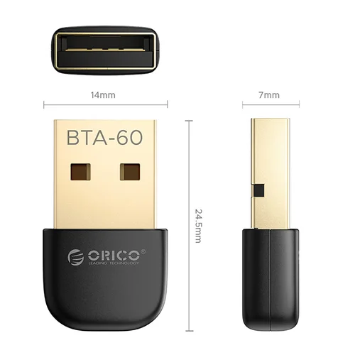 Orico BTA-60 Bluetooth 6.0 adapteris, juodas image 2