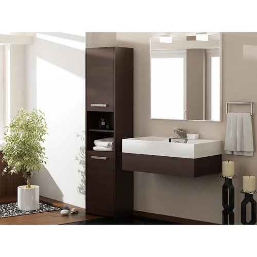 Topeshop S40 WENGE vonios spintelė, ruda image 2