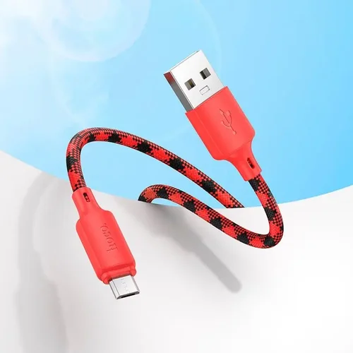 Hoco X116 USB-A–Micro USB kabelis, 1 m, raudonas image 2