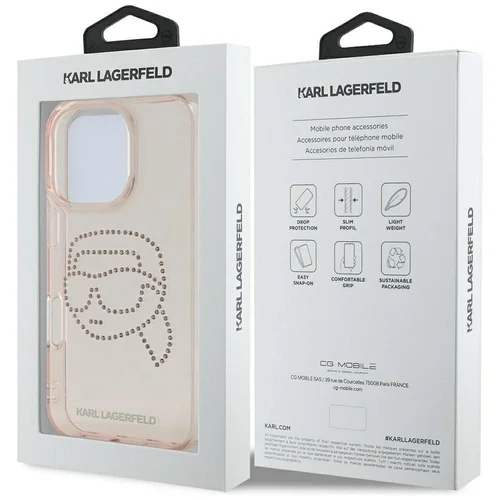 Karl Lagerfeld KLHCP16LHKHDCELP dėklas iPhone 16 Pro, rožinis image 2