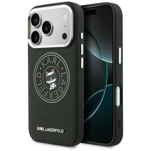 Karl Lagerfeld Point & Choupette Sketch MagSafe dėklas iPhone 17 Pro, juodas image 1