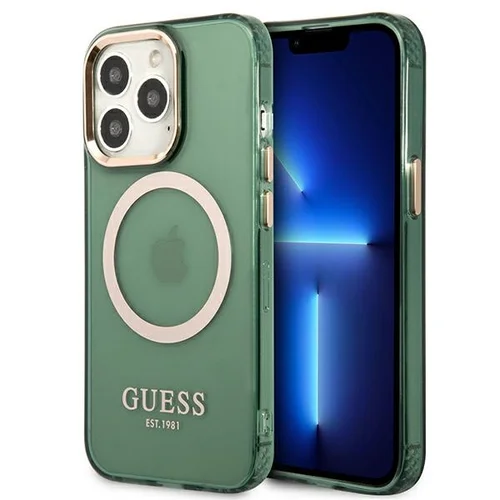 Guess GUHMP13LHTCMA dėklas iPhone 13 / 13 Pro, žalias, MagSafe image 1