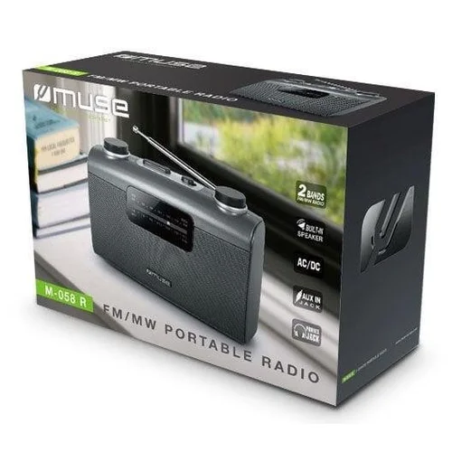 Muse M-058 R nešiojamas radijo imtuvas, Juoda image 3
