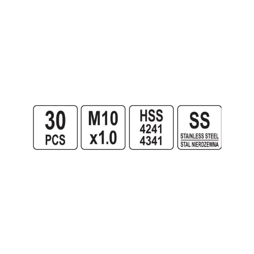 YATO YT-17682 sriegio remonto rinkinys M10 × 1,0, 30 vnt. image 2