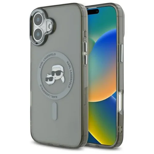 Karl Lagerfeld IML Metal Karl&Choupette dėklas iPhone 16, juodas image 1