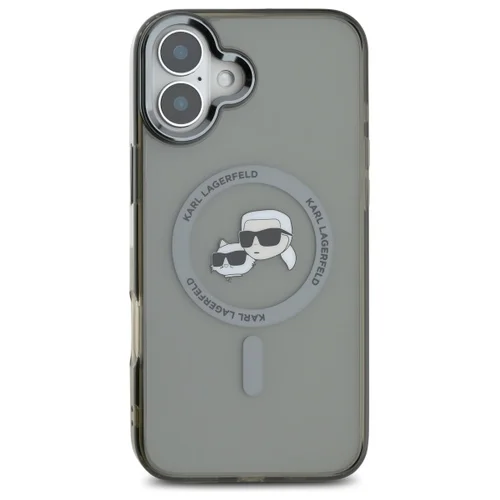 Karl Lagerfeld IML Metal Karl&Choupette dėklas iPhone 16, juodas image 3