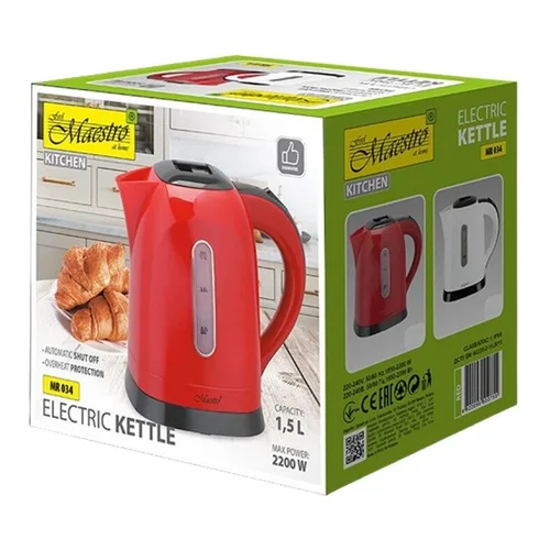 MAESTRO MR-034-RED elektrinis virdulys 1,5 l image 3