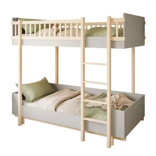 Vaikiška dviaukštė lova BASIC, 2 × 90 × 200 cm, kašmyro image 1