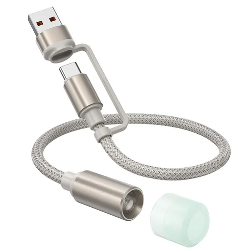 Hoco UA38C USB-A / USB-C LED laidas 30 cm aukso spalvos image 2
