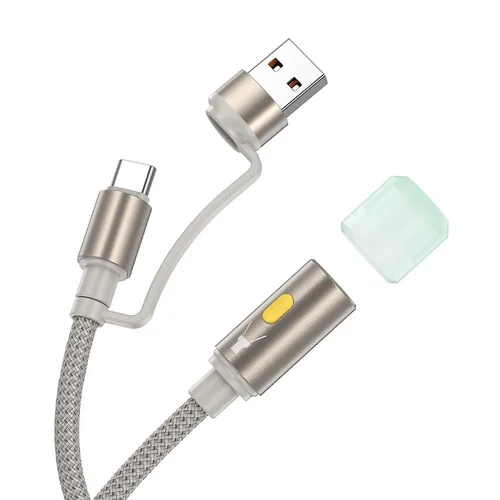 Hoco UA38C USB-A / USB-C LED laidas 30 cm aukso spalvos image 3