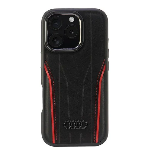 Audi AU-TPUPCMIP16P-R8/D3-RD odinis MagSafe dėklas iPhone 16 Pro, juodas/raudonas image 1