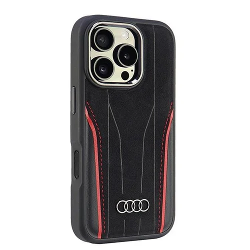 Audi AU-TPUPCMIP16P-R8/D3-RD odinis MagSafe dėklas iPhone 16 Pro, juodas/raudonas image 2