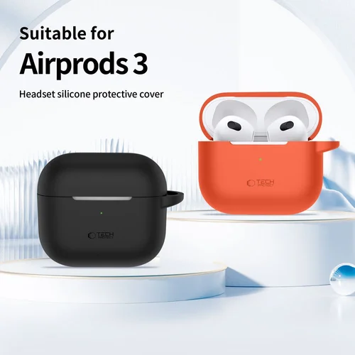 Tech-Protect silikoninis dėklas su kilpa Apple AirPods 3, juodas image 3