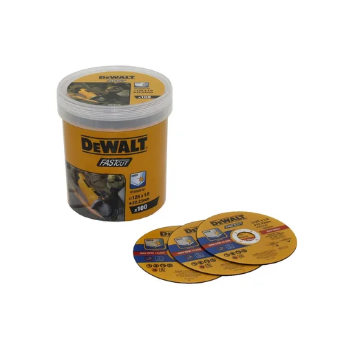 DeWALT 125 x 1 mm Pjovimo diskelis, pjaunamui, x100 vnt. image 2