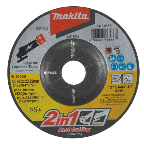 Makita B-51655 Abrazyvinis pjovimo diskas 125 mm image 1
