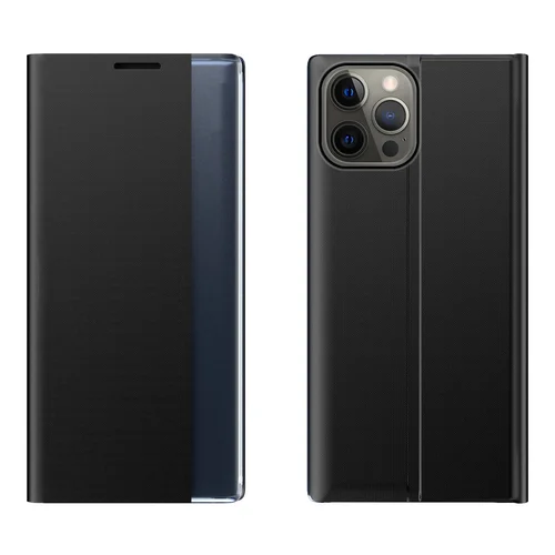 Miego knyginis dėklas iPhone 13 Pro su išmaniuoju langeliu, juodas image 1