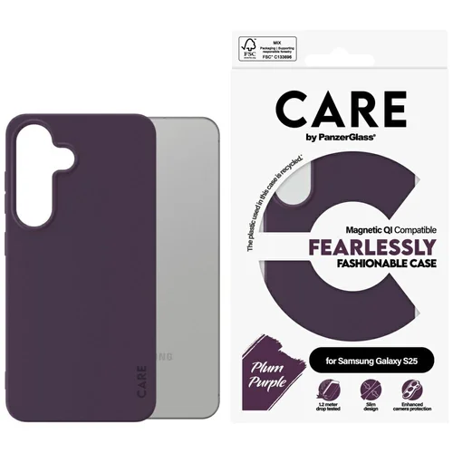 CARE by PanzerGlass Mados Qi dėklas Samsung Galaxy S25, purpurinis image 1