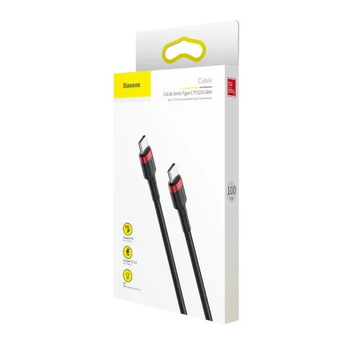 Baseus Cafule CATKLF-G91 USB-C–USB-C laidas 1 m, 60 W image 1